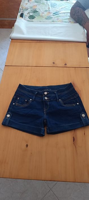 Calção de ganga mulher