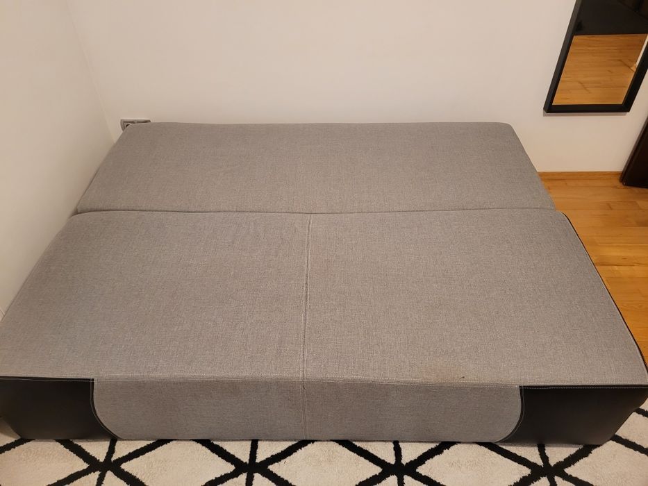 REZERWACJA do 12.11  Kanapa składana szara