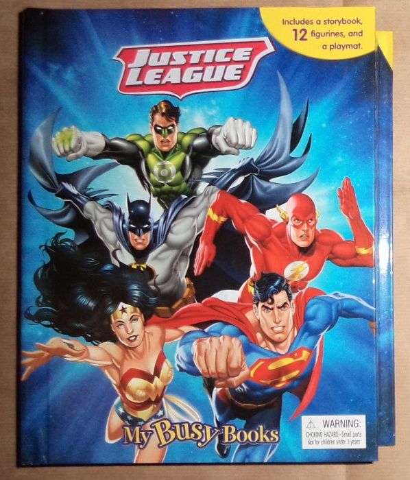 Komiksy i 12 figurek -DC JUSTICE LEAGUE, Batman, Superman, Batgirl