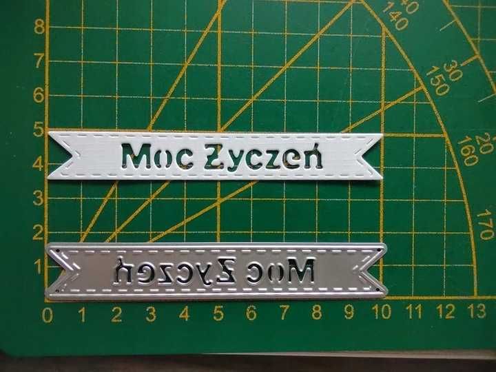 Wykrojnik napis Moc Życzeń -baner