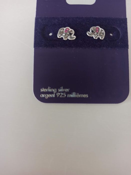 Brincos em prata de lei claire's NOVOS elefantes