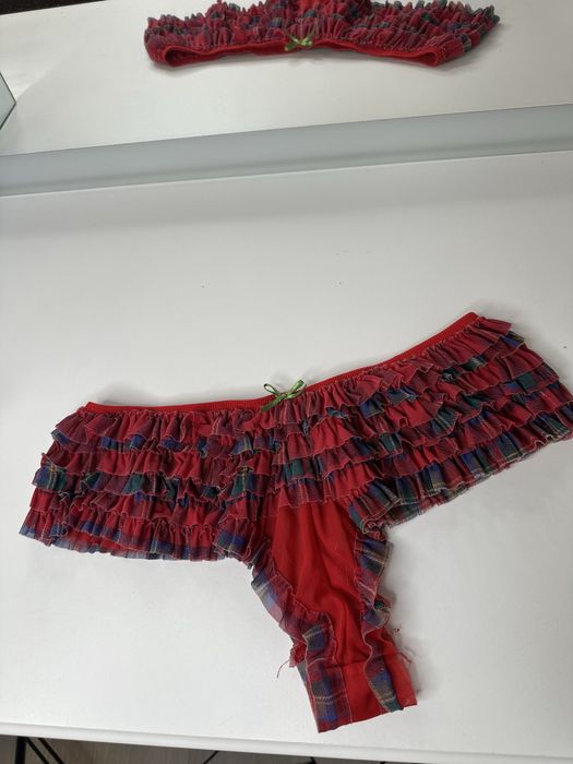 Majtki świąteczne święta L 40 czerwone jak spódniczka