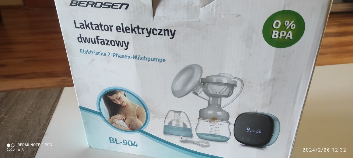 Laktator elektryczny dwufazowy Berosen BL-904