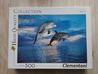 Puzzle 500 Clementoni Delfiny