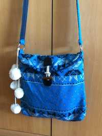 Mala / bolsa azul em malha jacquard - dayaday