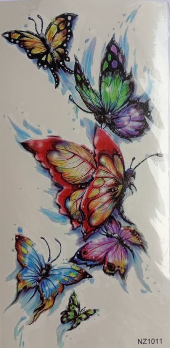 Tatuaż Magic Tattoo  tymczasowy tatuaże dziara w 5 sekund motyl kolor