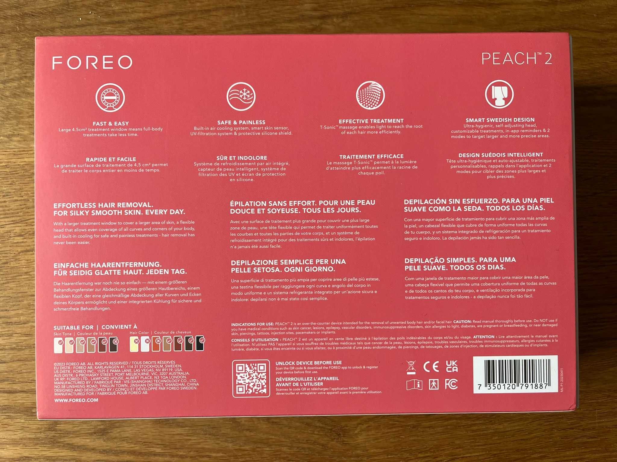 Depilator Foreo Peach 2 BOX