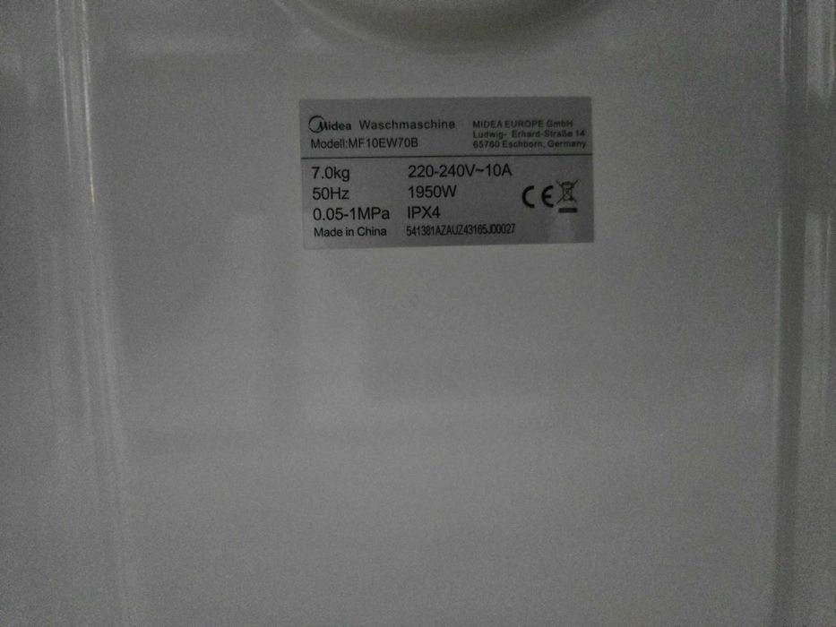 Janki, ul. Wspólna 6 Pralka Midea wsad 7kg funkcja pary