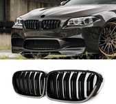BMW F10 F11 Nerki Atrapy Przedniego Grilla M Czarny Połysk