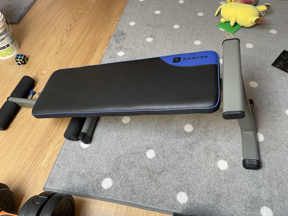 Banco abdominais e treino plano Domyos