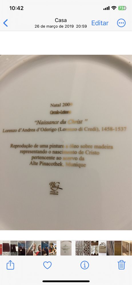 Prato de Natal em porcelana