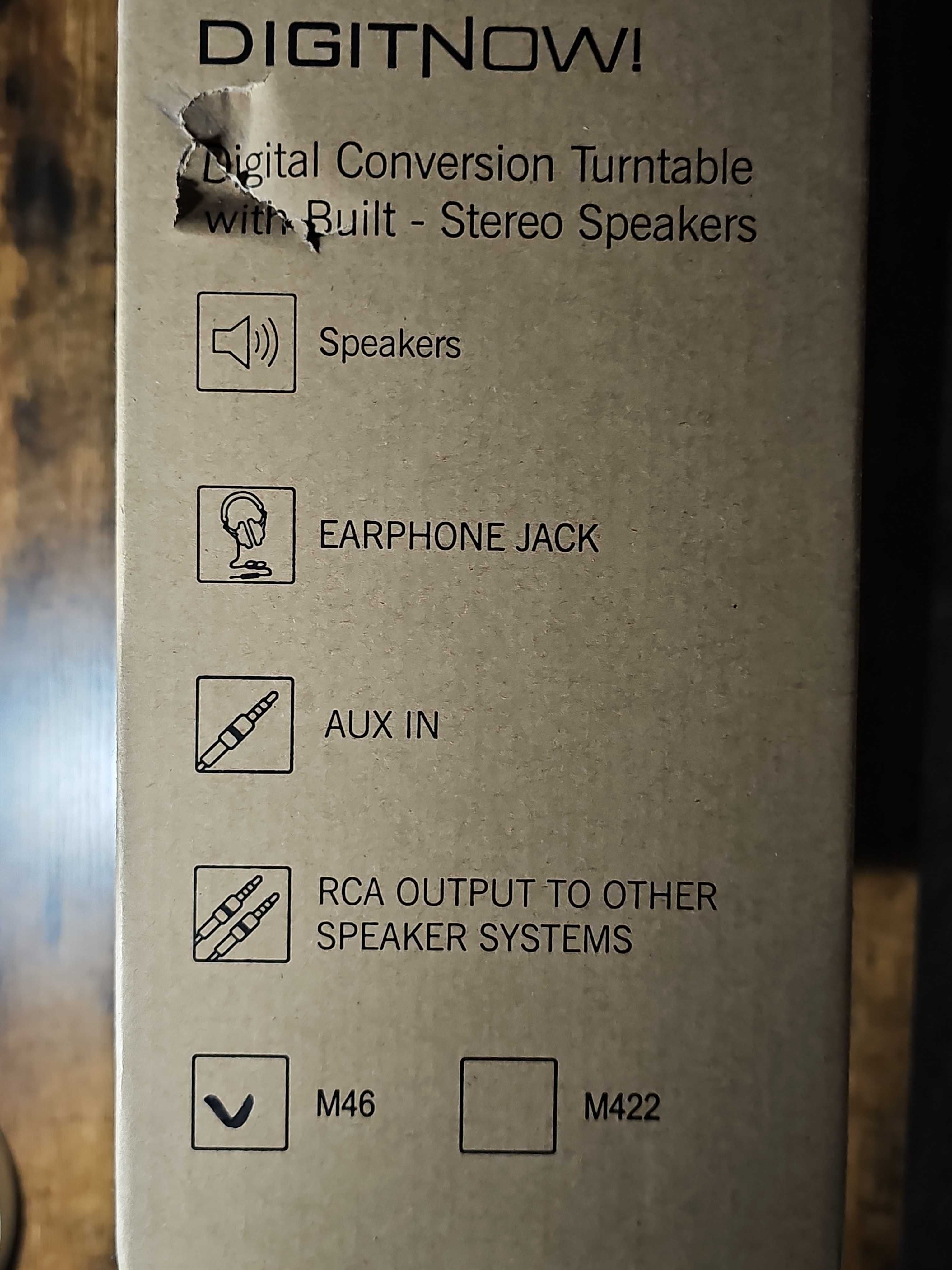 DIGITNOW! Gramofon Bluetooth z głośnikiem stereo