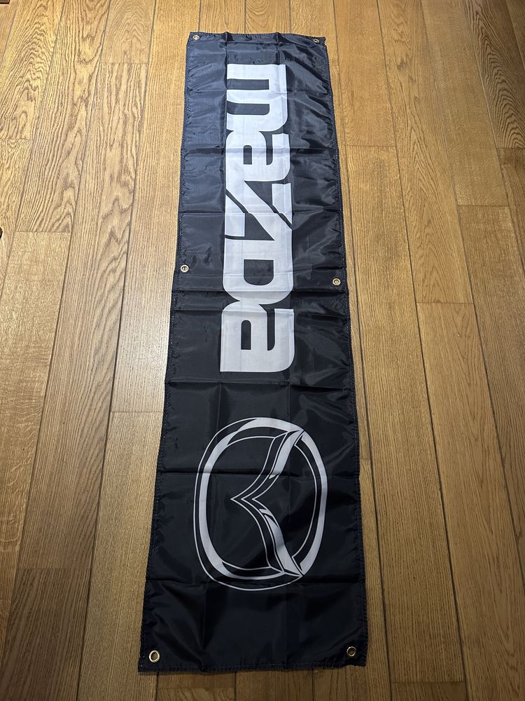 Duży Banner materiałowy Mazda / Nowy Garaż Warsztat Pokój