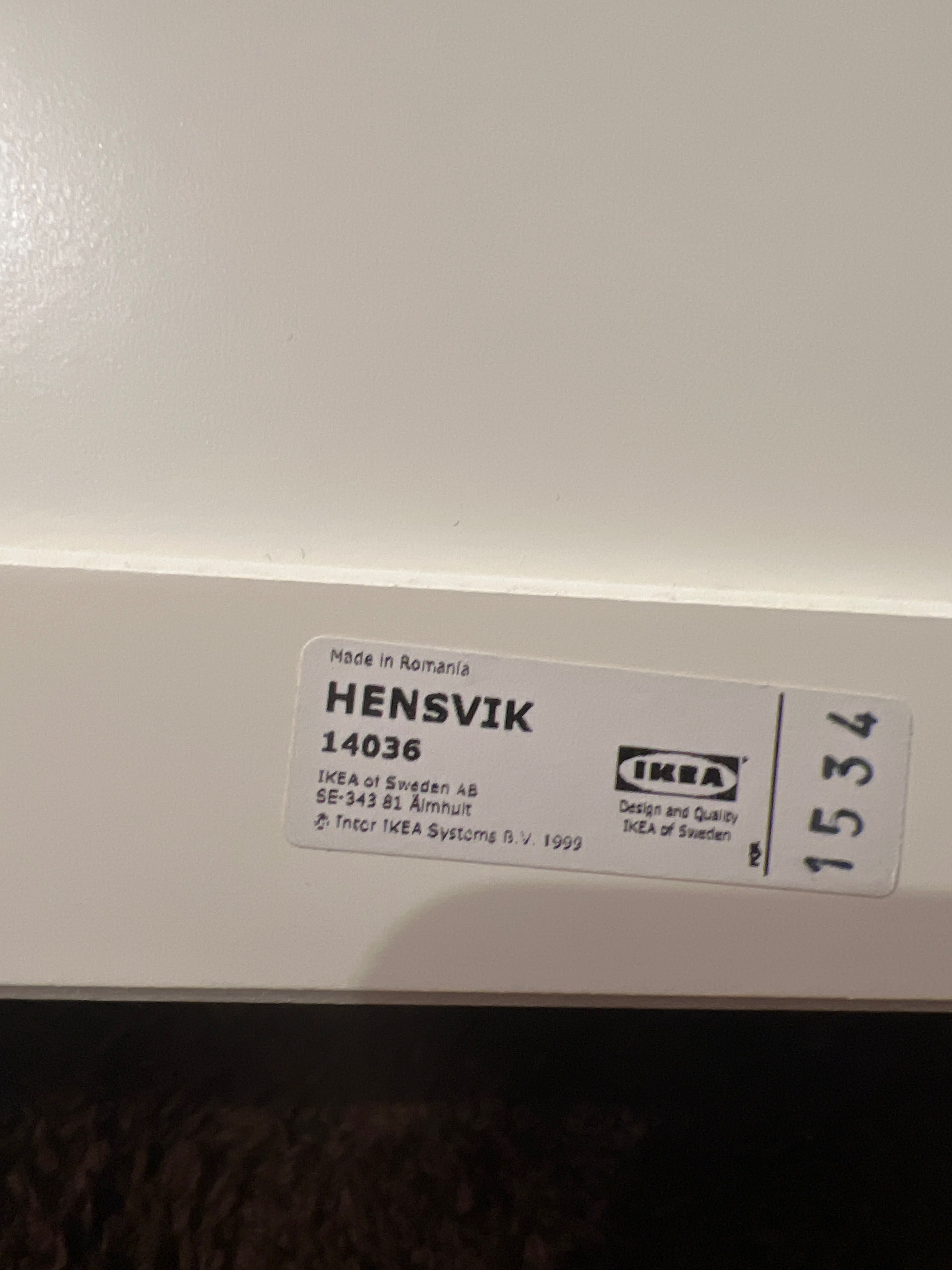 Łóżeczko Ikea Hensvik 60x120 + materac
