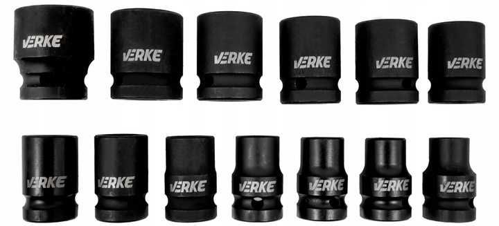 Nasadki udarowe  1/2 krótkie zestaw  NASADEK KLUCZY UDAROWYCH 10-24 MM