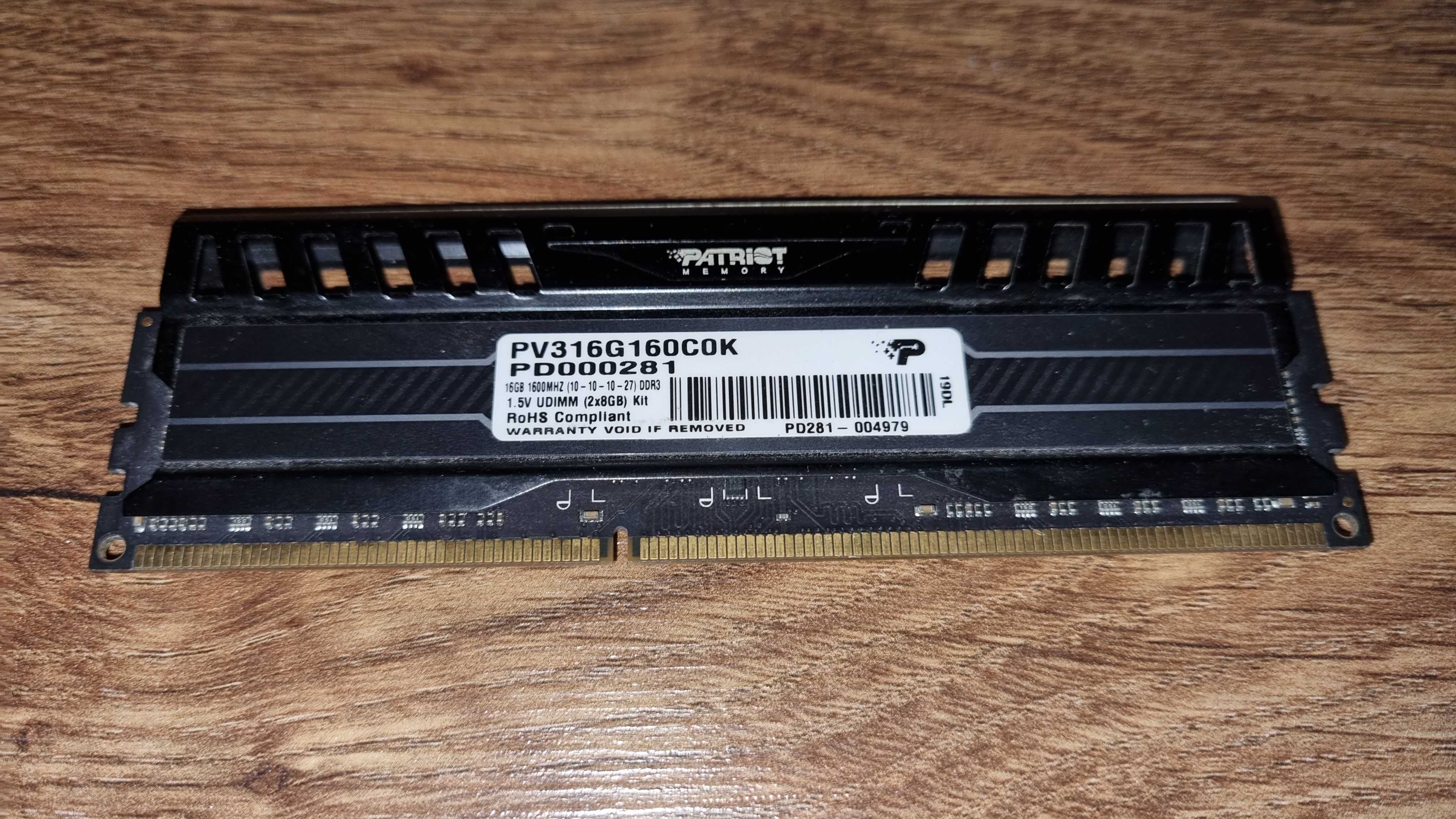 Pamięć RAM Patriot DDR3 8 GB 1600 CL10