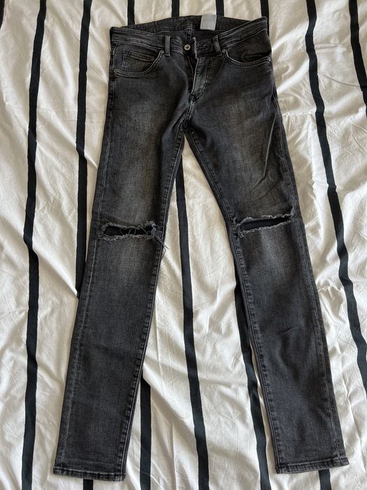 Spodnie Super Skinny Low Waist czarne męskie h&m