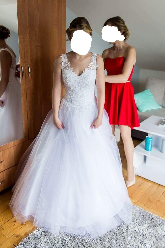 Suknia ślubna biała rozmiar 36