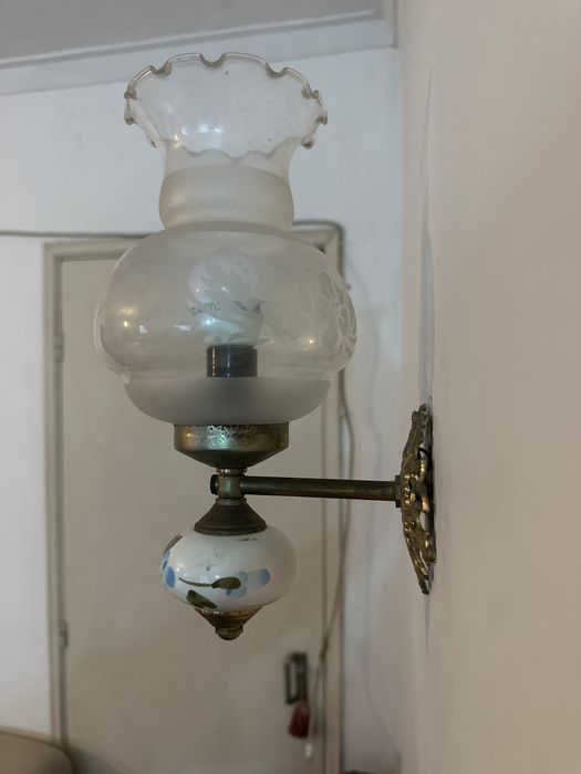 2 candeeiros/aplique/iluminação de parede vintage 14x18x28cm