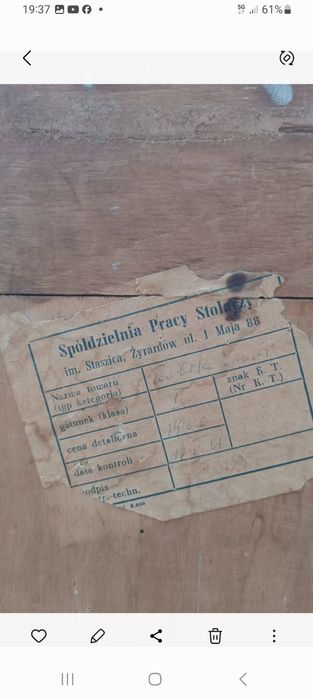 Toaletka PRL 1966