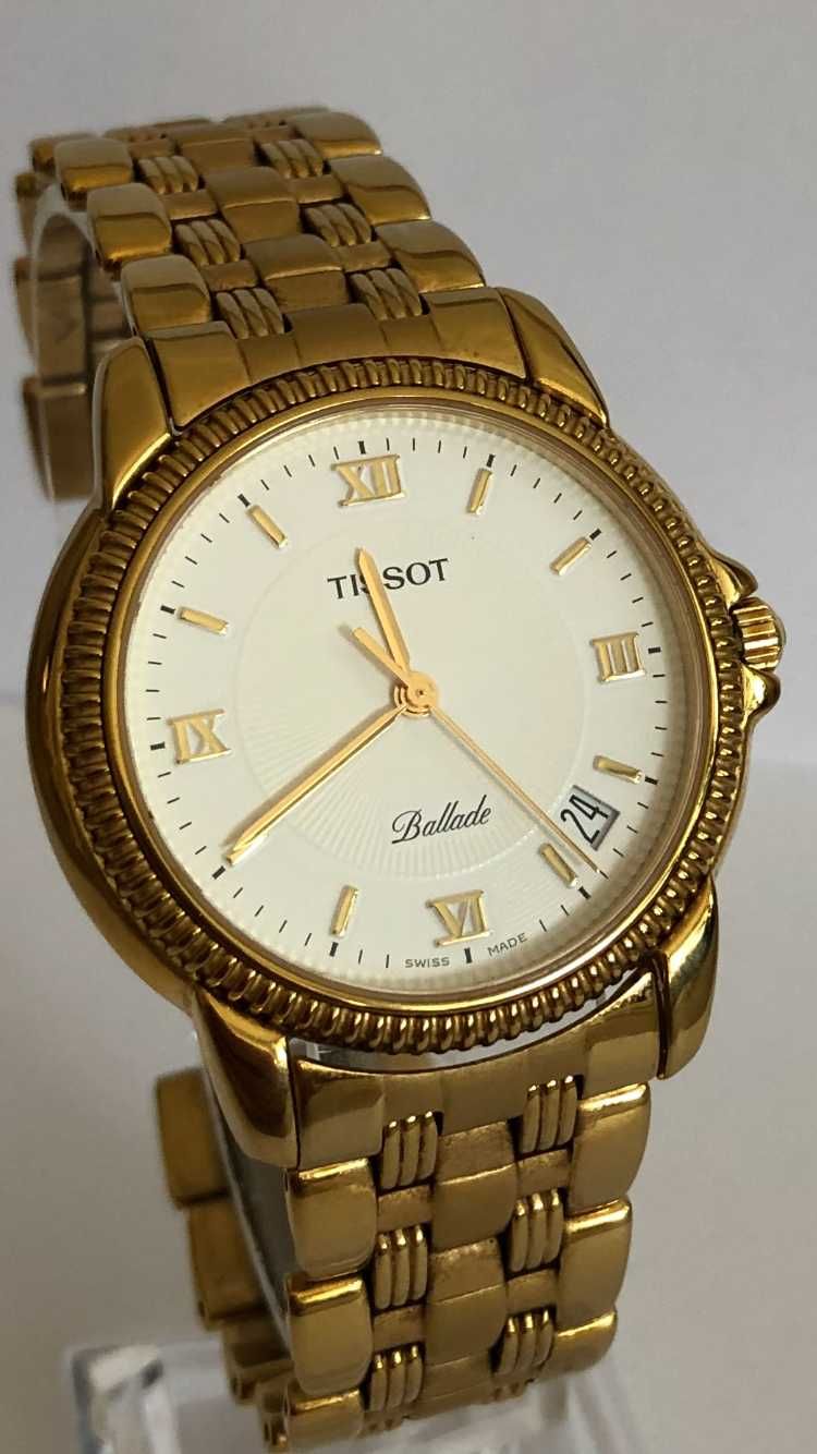 Tissot Ballade, męski lub damski, piękny złoty kolor średnica 36mm TOP