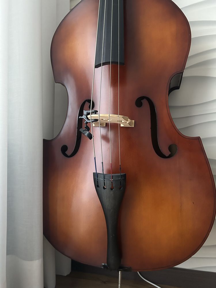 Contrabaixo upright bass gara 1/2 com suporte