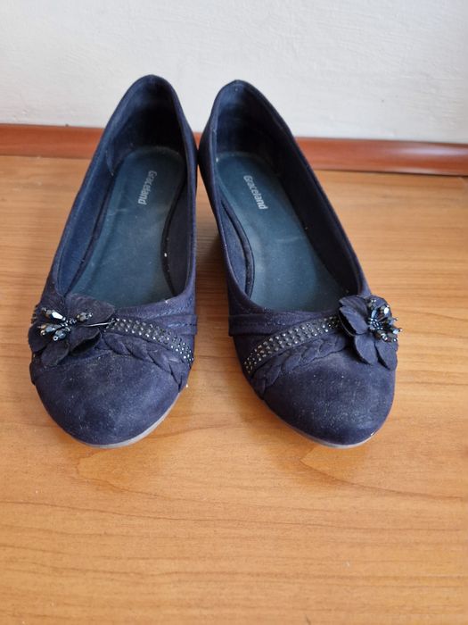 Baleriny na platformie granatowe - Graceland 37