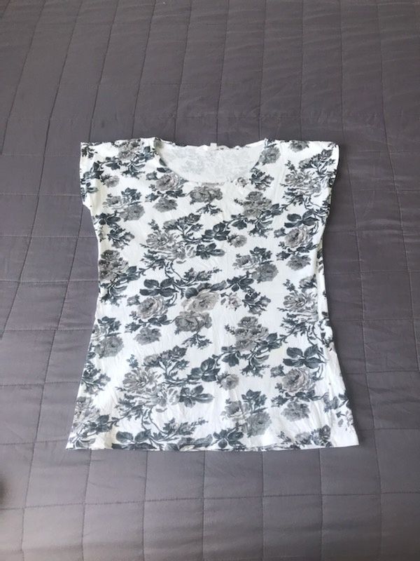Oryginalna elegancka bluzka letnia L lekka kolorowe wzory + gratis