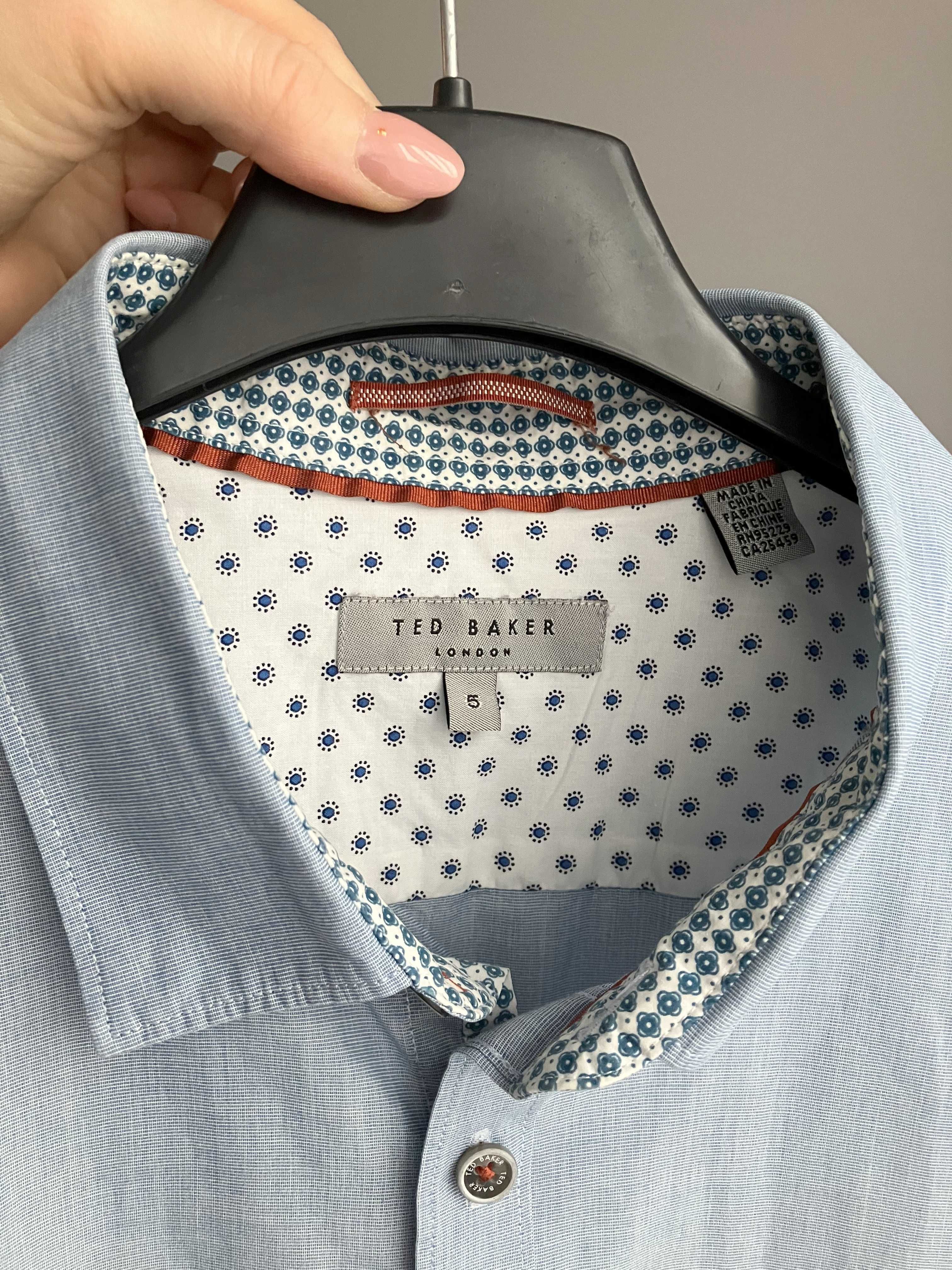 Ted Baker błękitna koszula męska bawełniana premium