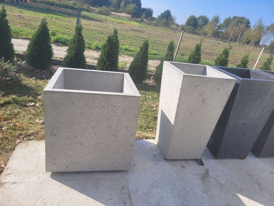 Donica betonowa 60x60x60 Duża  Donica ogrodowa Donice betonowe