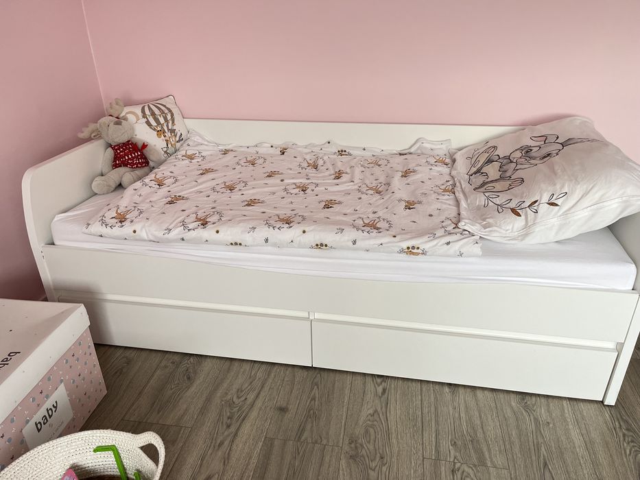 Łóżko jedynka 180 x90 materac szuflady
