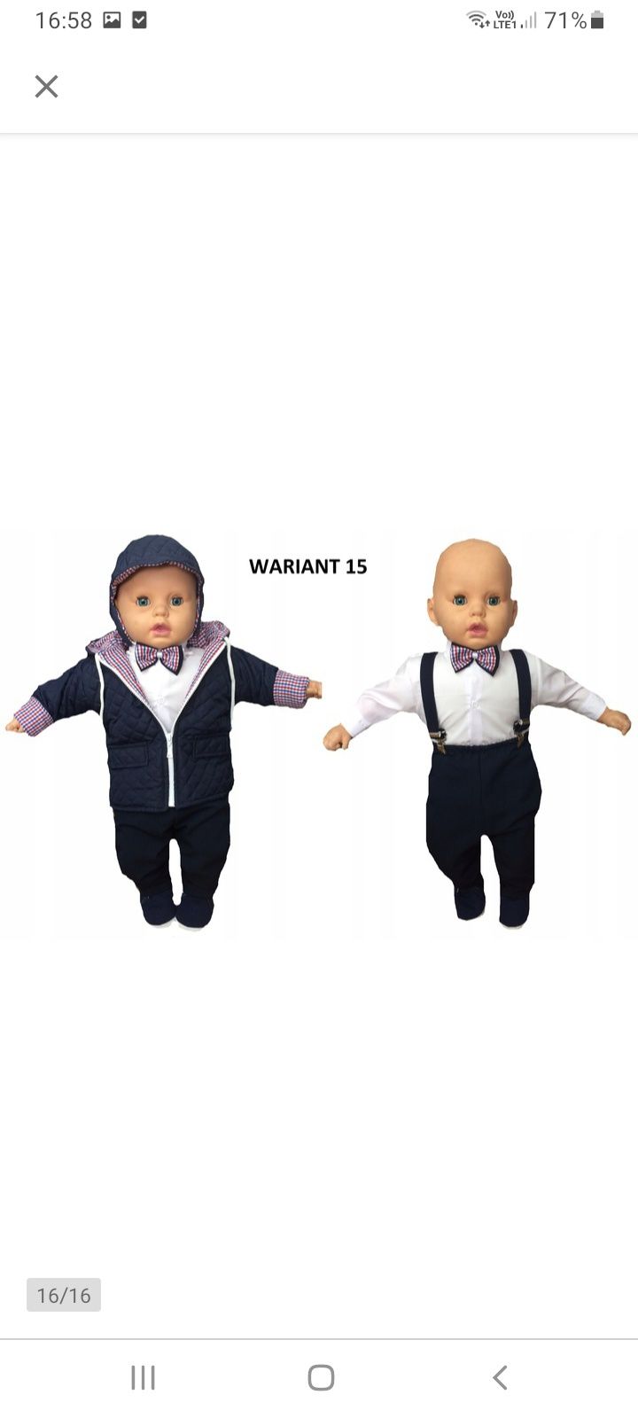 Komplet chrzest lub inna uroczystość rozm  74