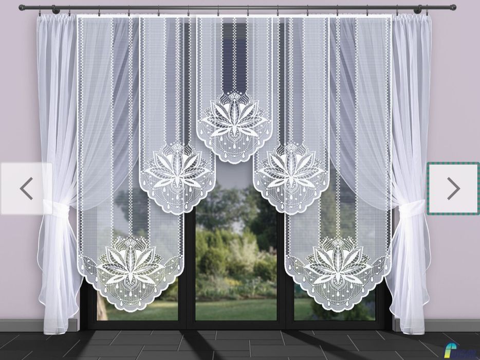 Firana panel ekranowy żakard 2szt 60 cm x 160 2szt 60x140 2szt 60x120
