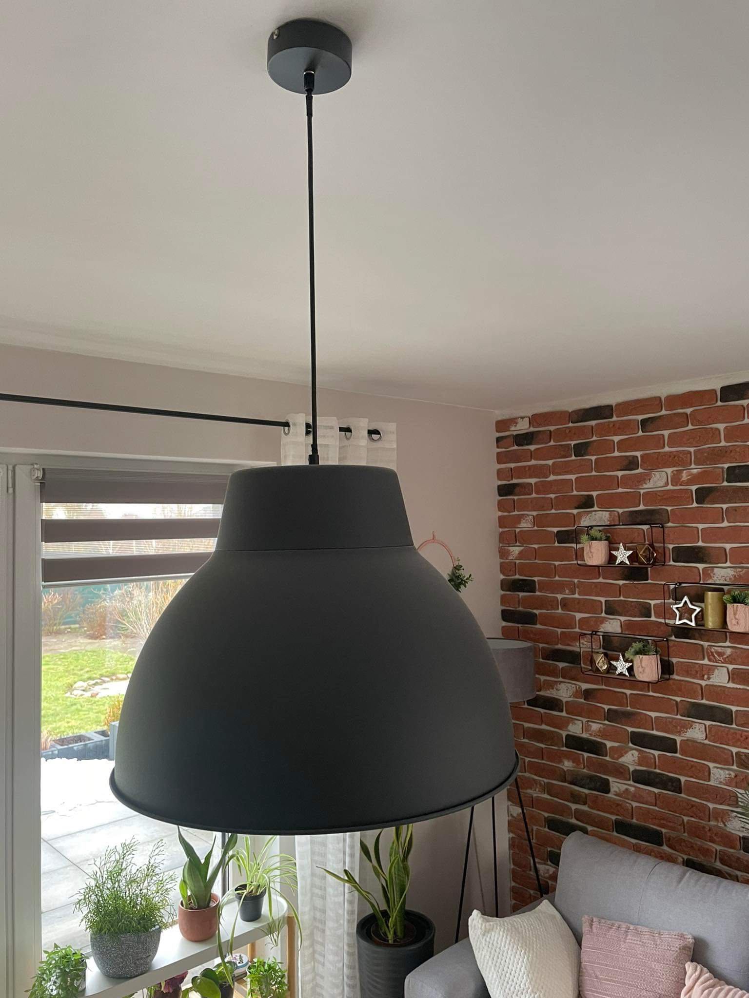 Lampa wisząca loft czarna