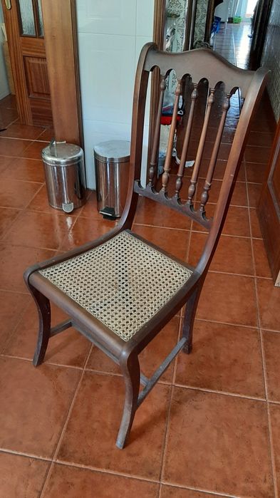 Cadeira madeira e verga (6 unidades)
