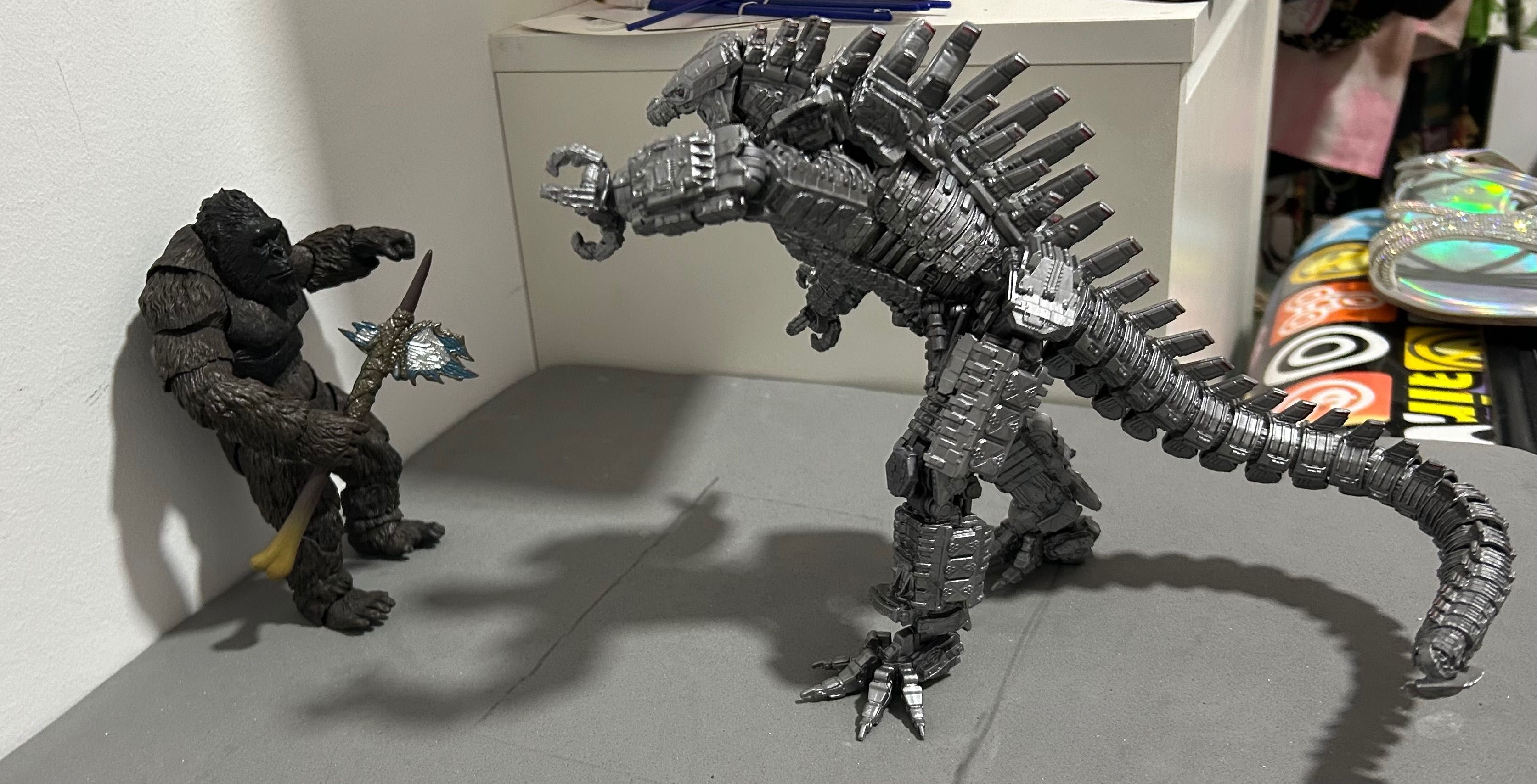 SHMA Figura Godzilla VS Kong Mechagodzilla e Kong 2021 para crianças