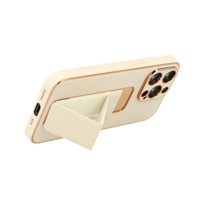 Tel Protect Leather Luxury Stand Case Do Iphone 11 Pro Złoty