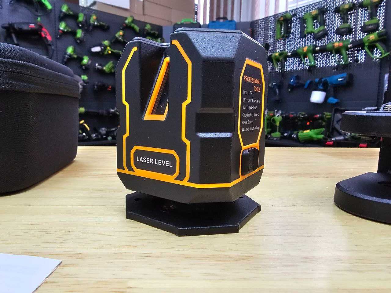 Лазерний Нівелір Profi 360° Laser На Акумуляторі Чітка лінія Зел. луч