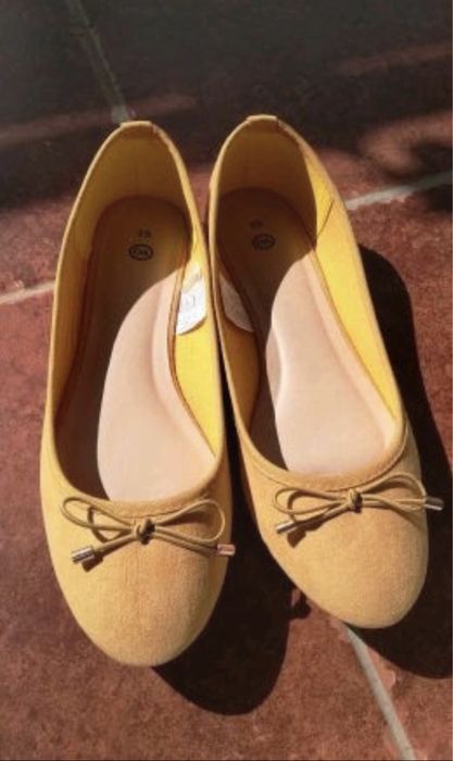 Żółte balerinki