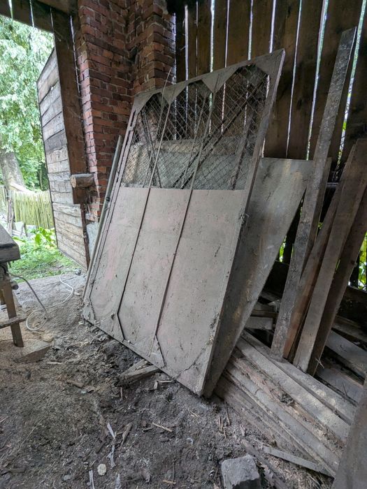 Brama metalowa dwuskrzydłowa/drzwi warsztatowe PRL solid