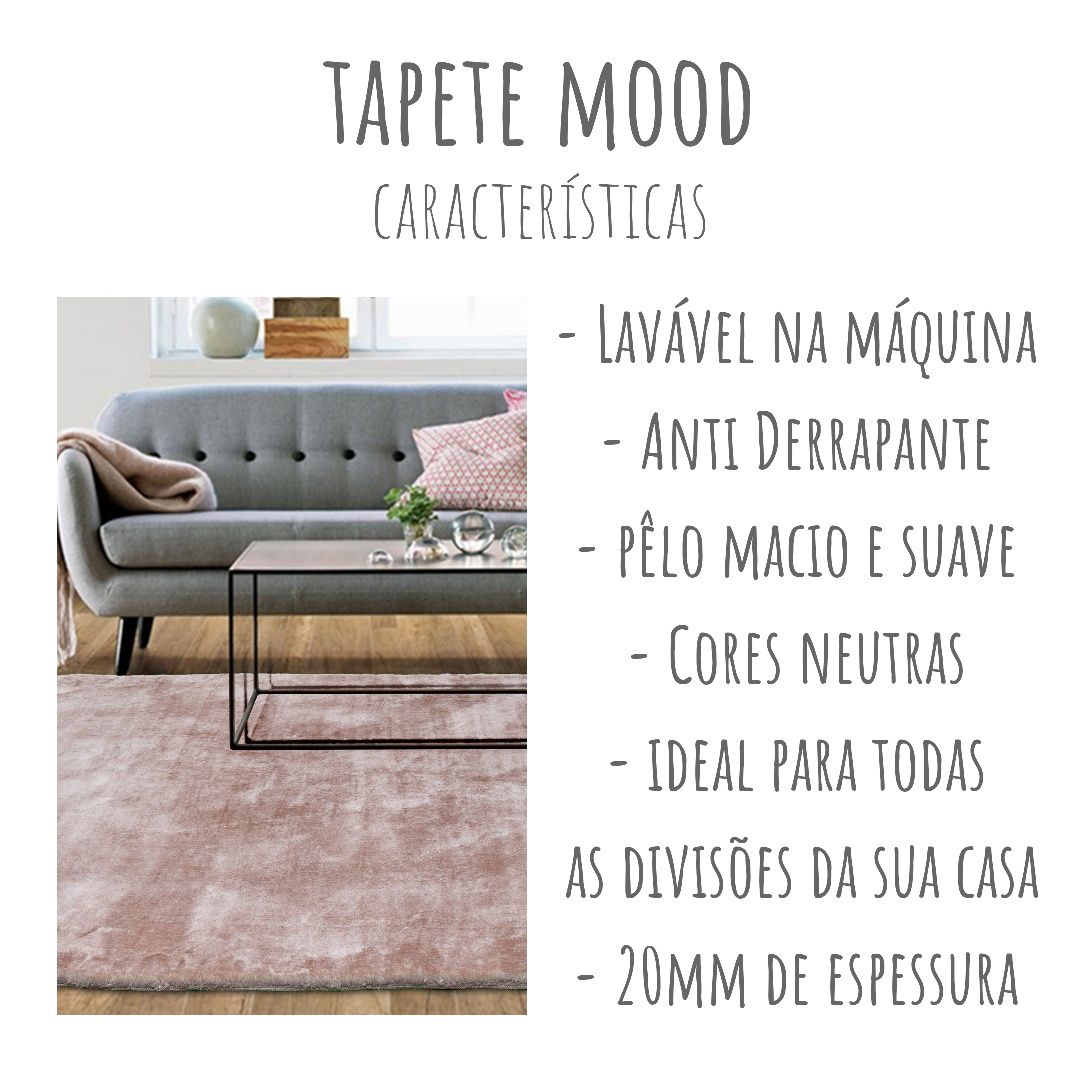 Tapete Mood - 80x150cm - Lavável na Máquina By Arcoazul