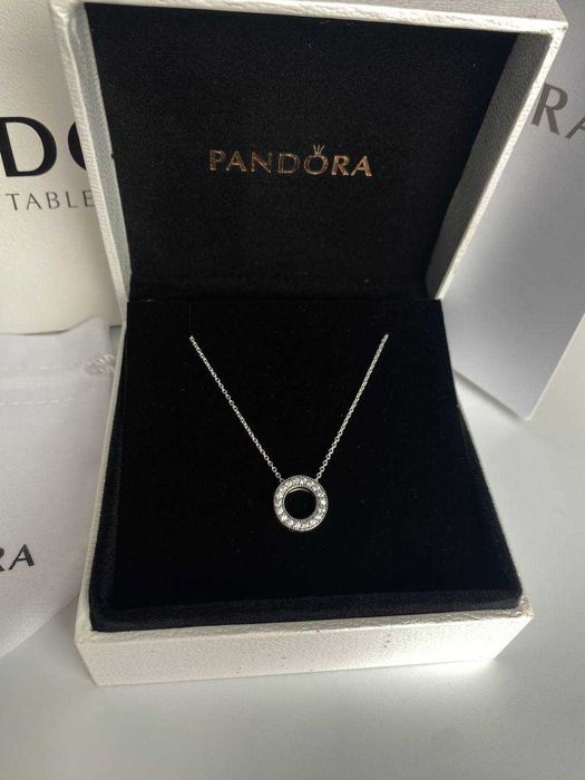 Pandora підвіска з логотипом та паве