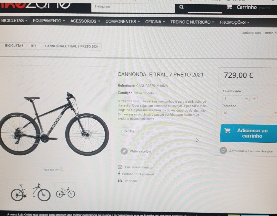 Bicicleta Cannondale Trail 7