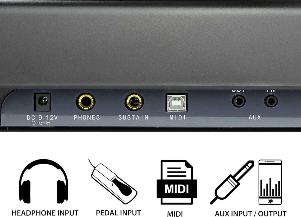 RockJam Pianino cyfrowe z 88 kluczami pełnowymiarowymi