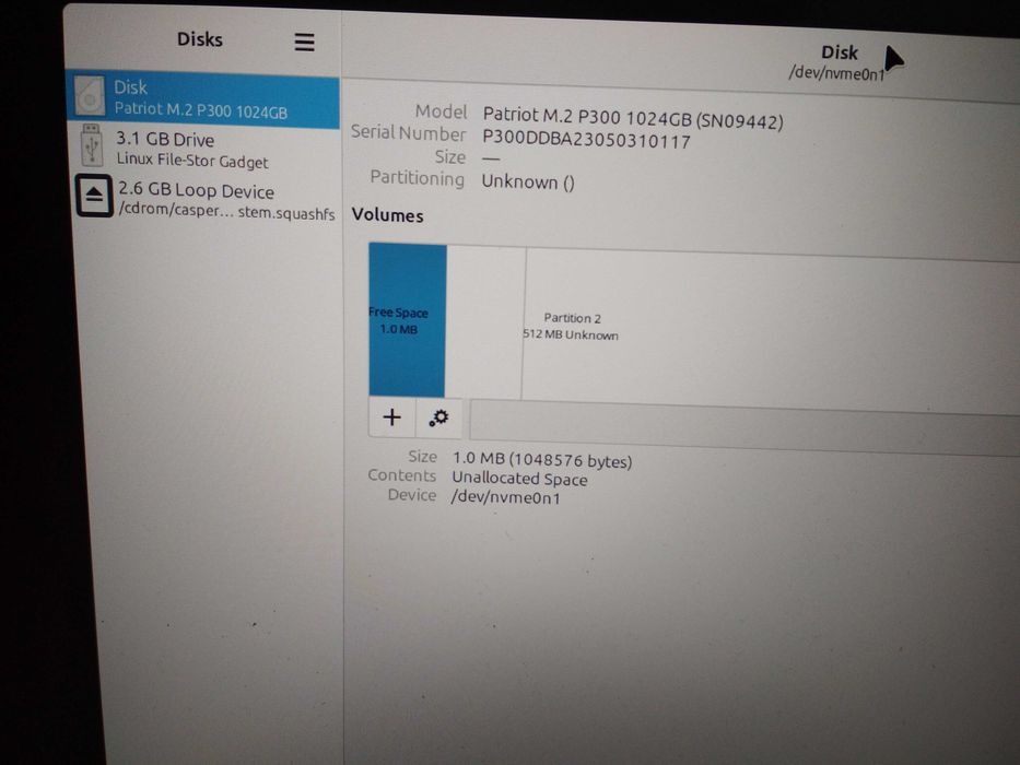 Dysk Nvme 1TB Patriot P300 Gen3 x4 M.2 2280 USZKODZONY
