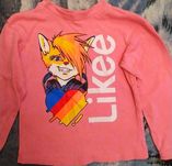 Кофточка с лисенком на девочку 4-5 лет, хлопок