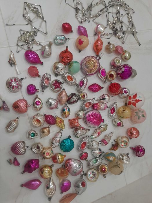 Елочные игрушки на малютку. Новогодние игрушки Ссср пересылаю Зарубеж