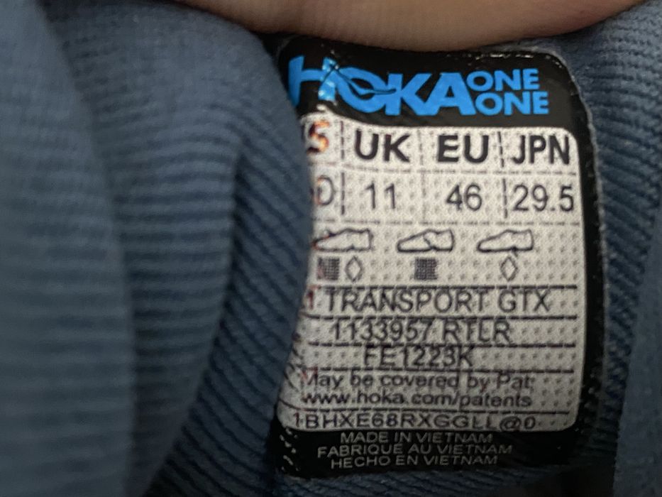 Чоловічі кросівки HOKA Transport gore-tex, 45, 29,5
