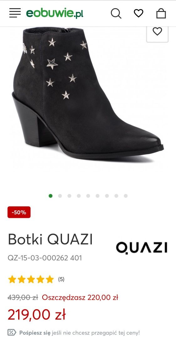 Buty botki Damskie NOWE, piękne skórzane Quazi,nr.38, czarne.OKAZJA!!!