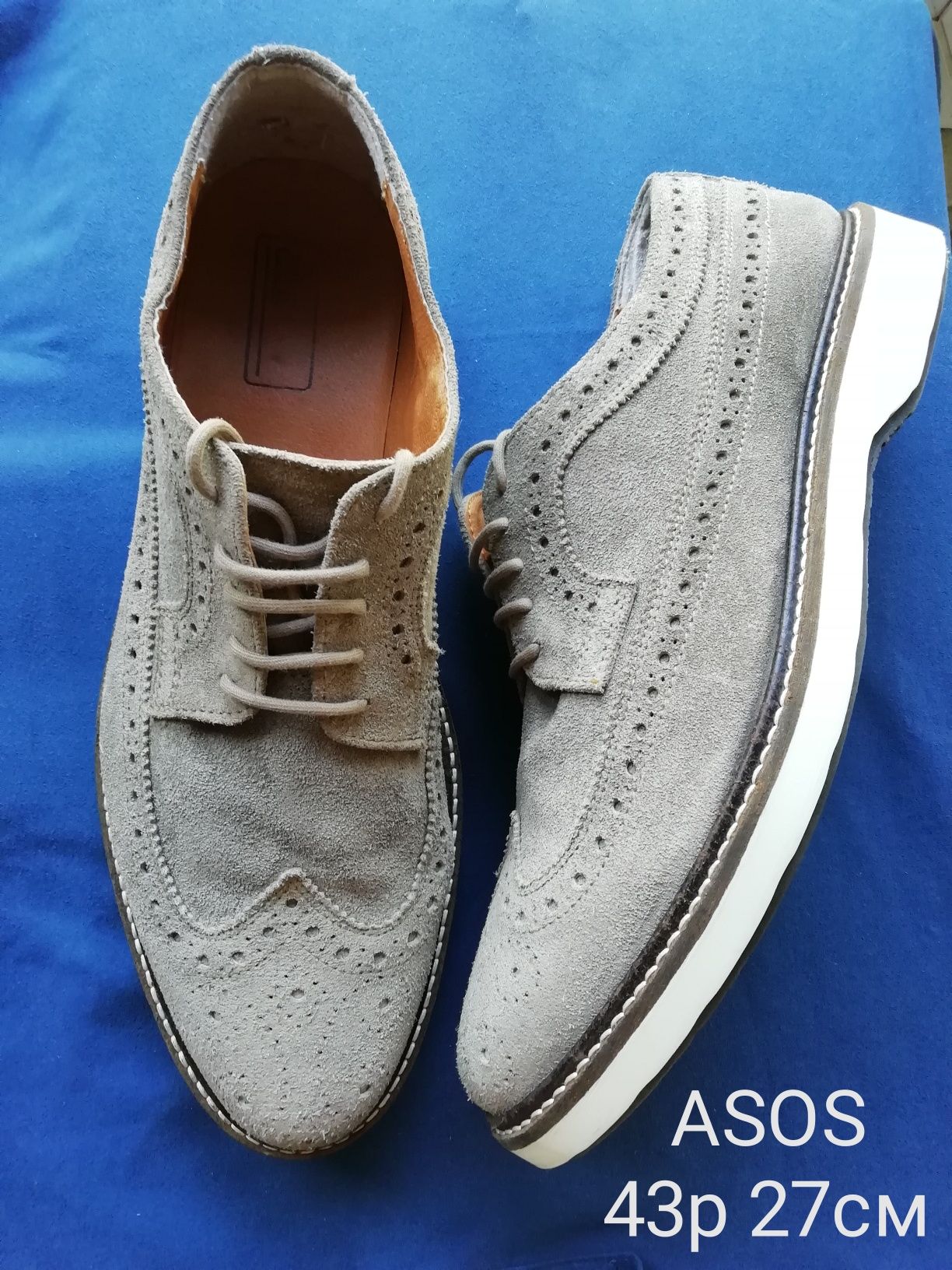 Туфли ASOS мужские стильные классические броги оксфорды дерби